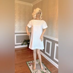 KATE SPADE!♠️HAVANA!/Shift Dress/fresh white/short sleeve/size-2